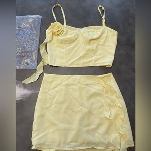 Spring/summer top and skirt set size small (fits like a medium)